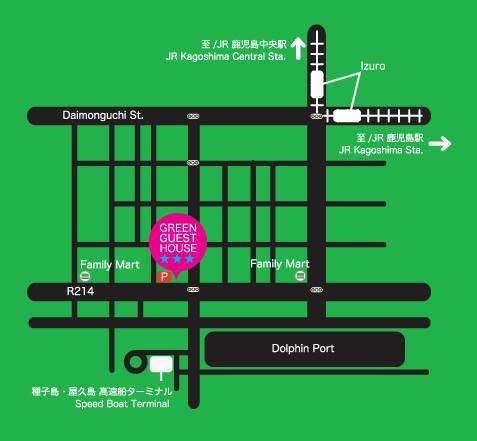Green Guesthouse Kagoshima Bagian luar foto